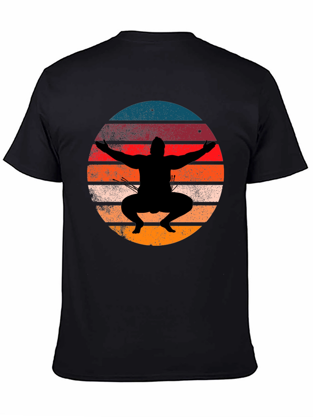 Sunset Sumo Wrestler Graphic Tee