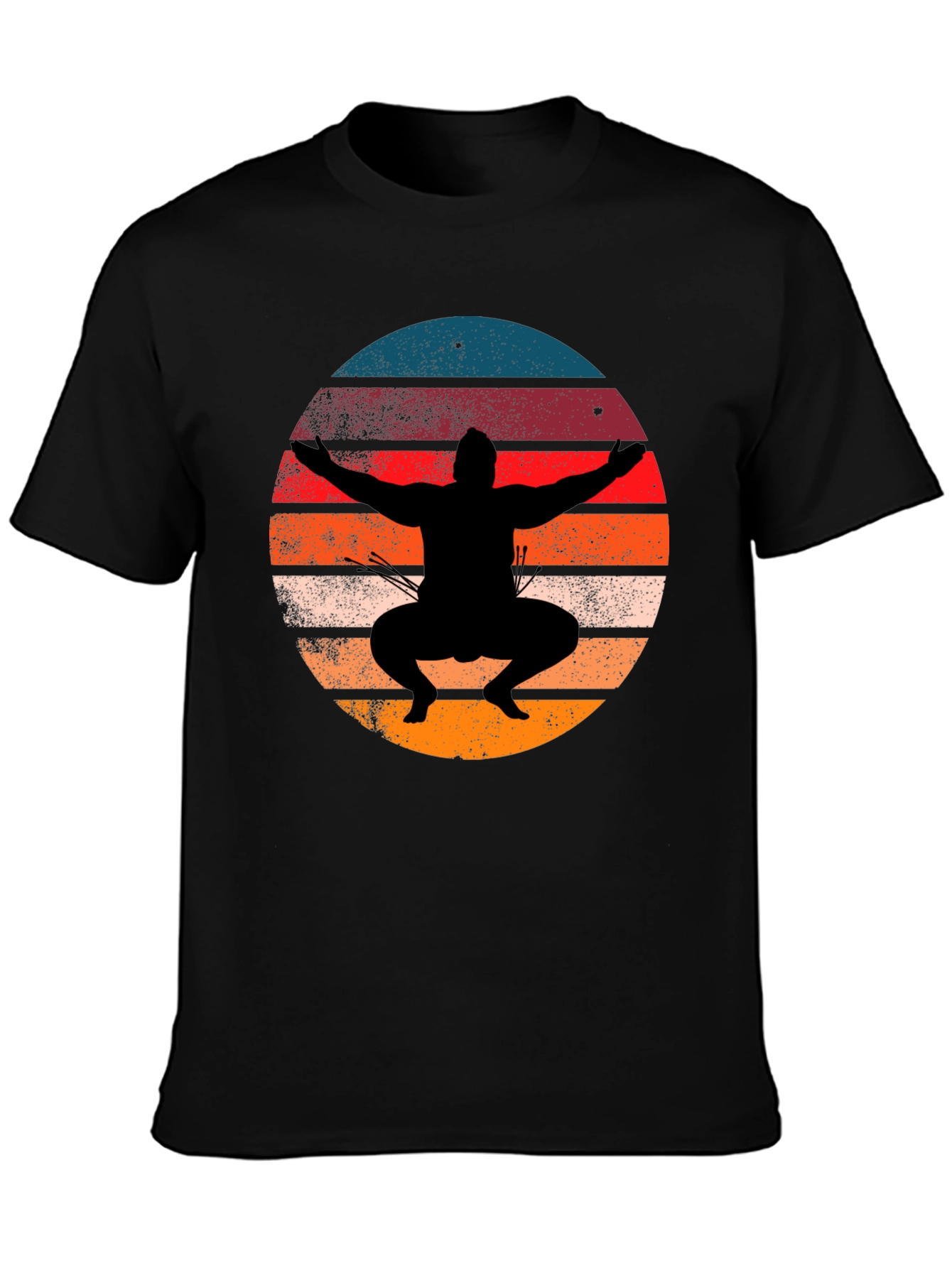 Sunset Sumo Wrestler Graphic Tee