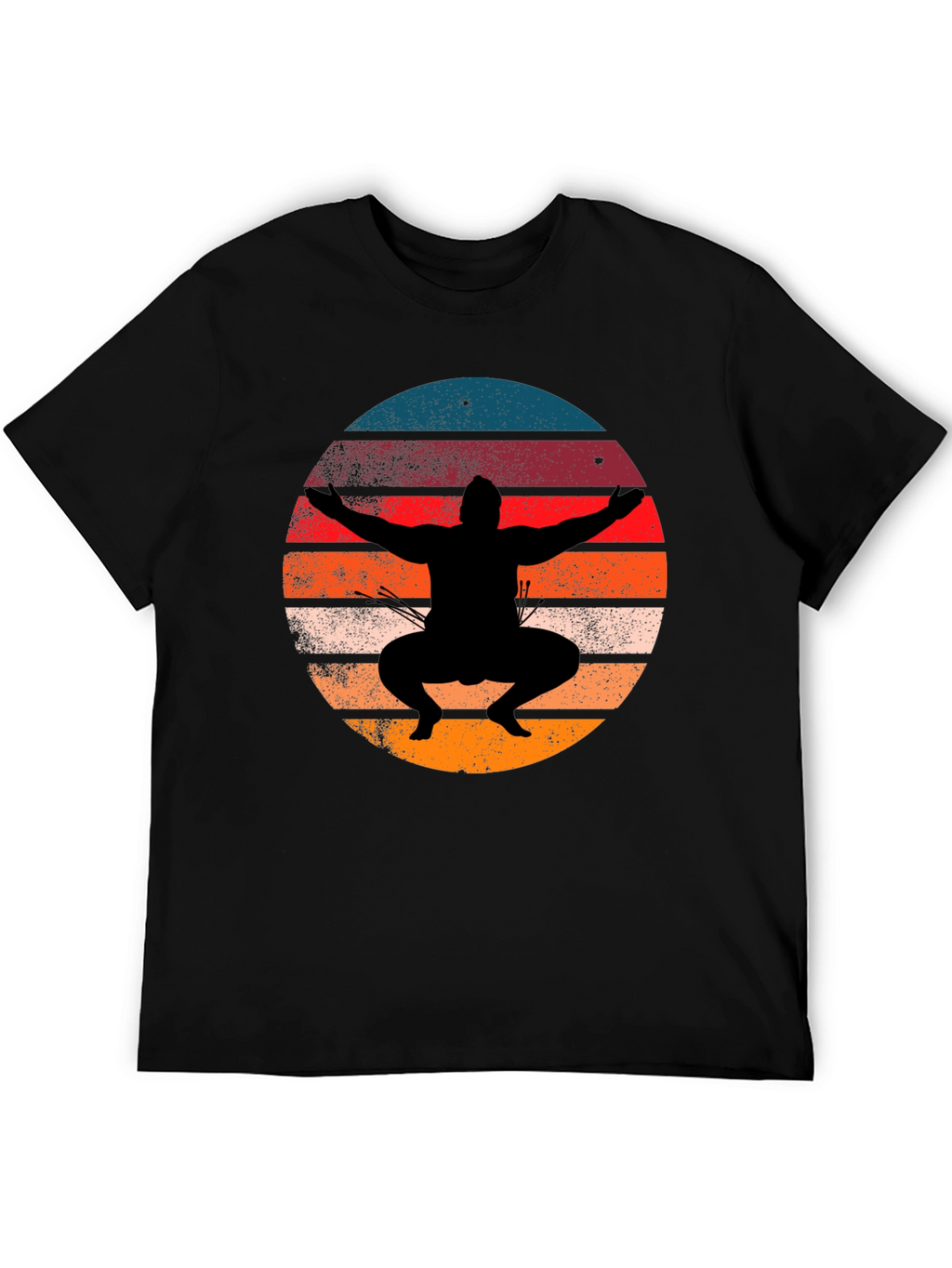 Sunset Sumo Wrestler Graphic Tee