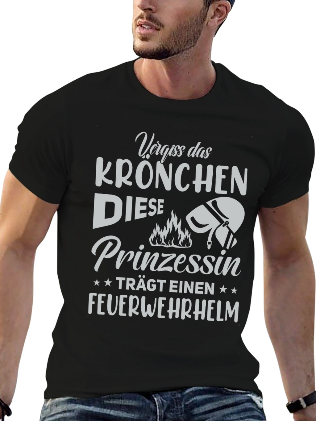 Firefighter Princess Tee - German Text Design