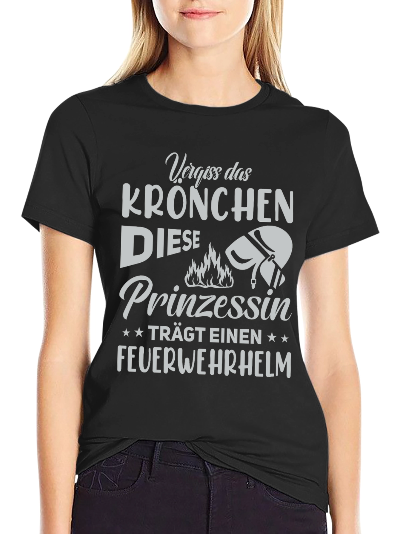 Firefighter Princess Tee - German Text Design