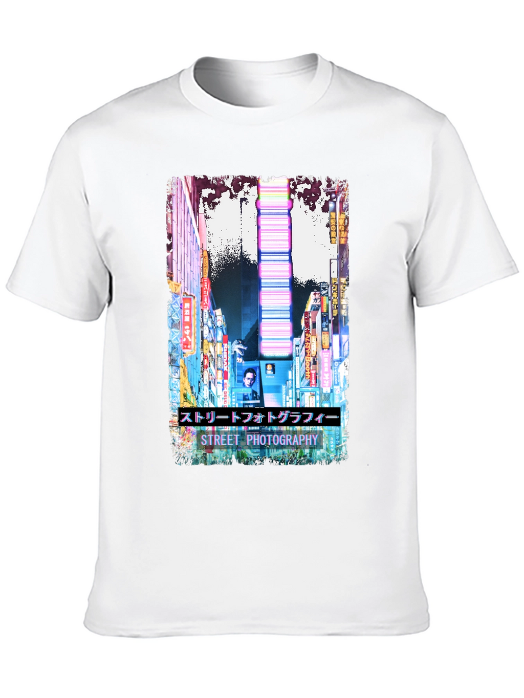 Street Photography Graphic T-Shirt - Black Cotton Tee