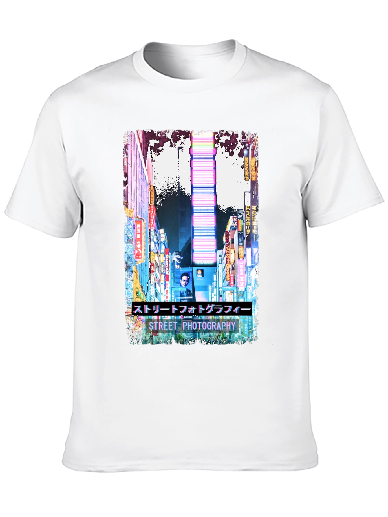Street Photography Graphic T-Shirt - Black Cotton Tee