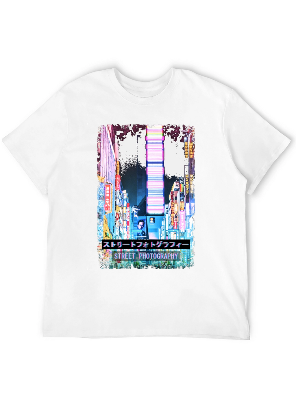 Street Photography Graphic T-Shirt - Black Cotton Tee