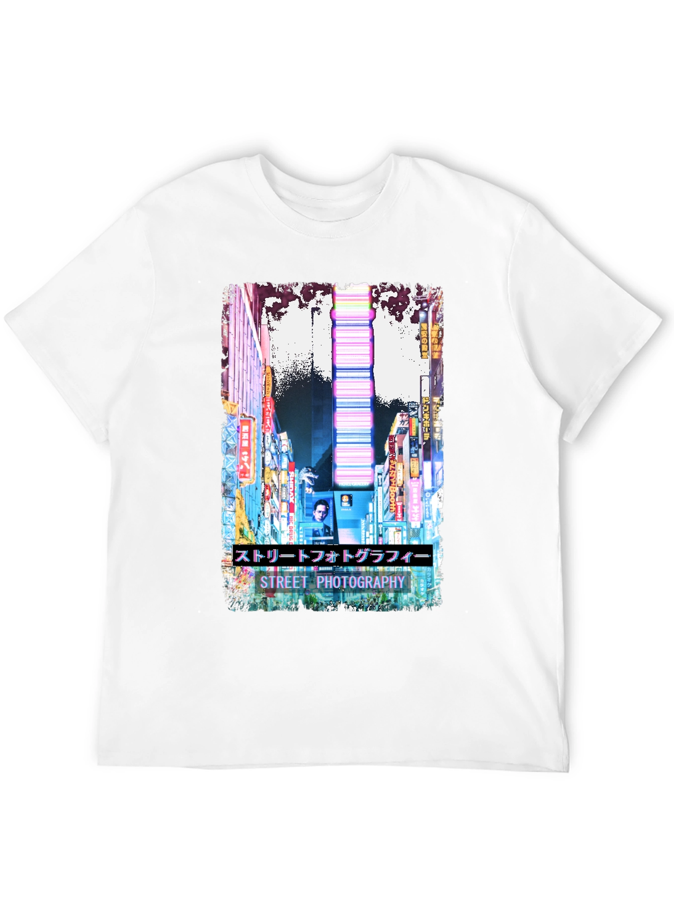 Street Photography Graphic T-Shirt - Black Cotton Tee