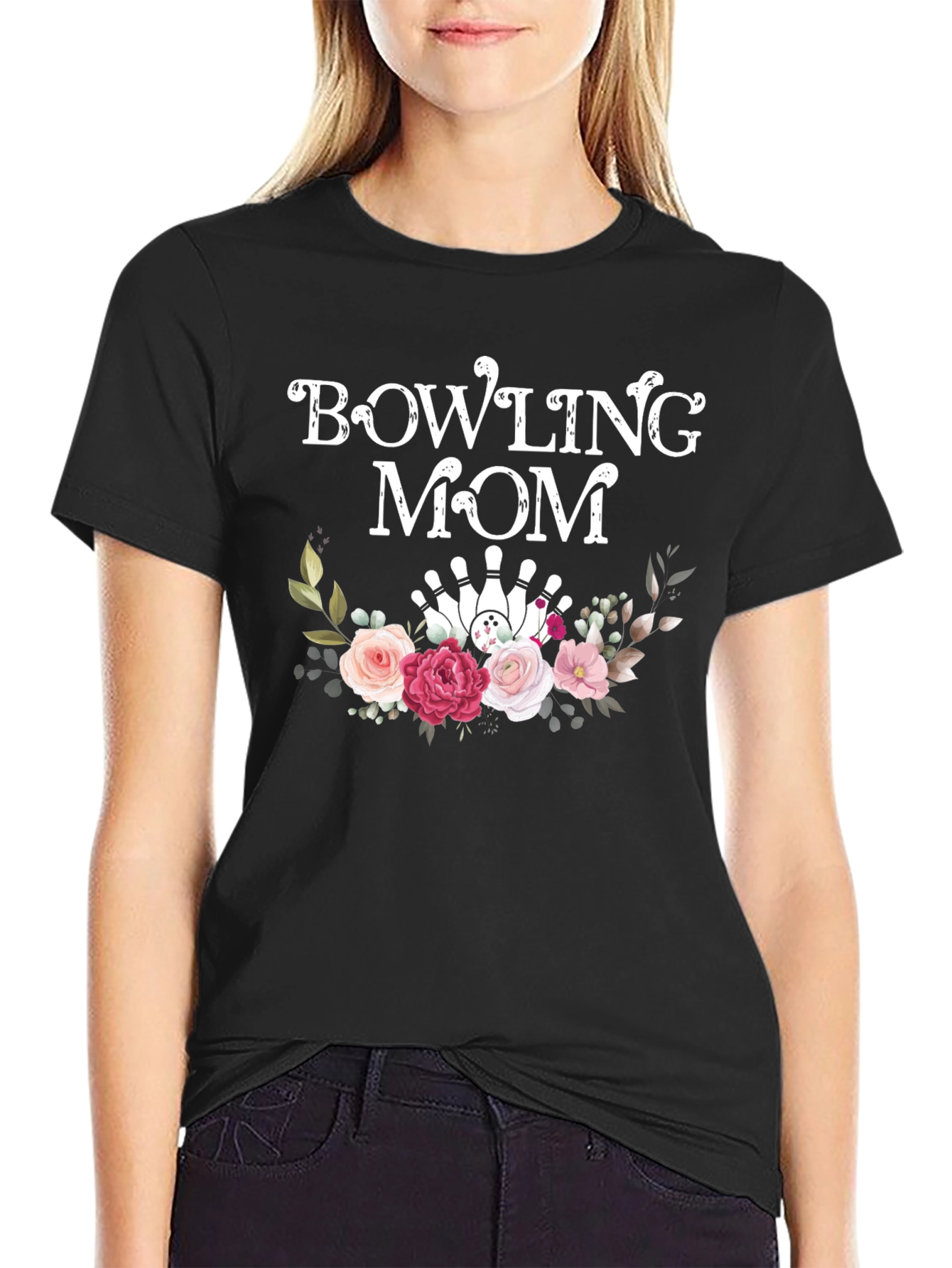 Bowling Mom Floral T-Shirt