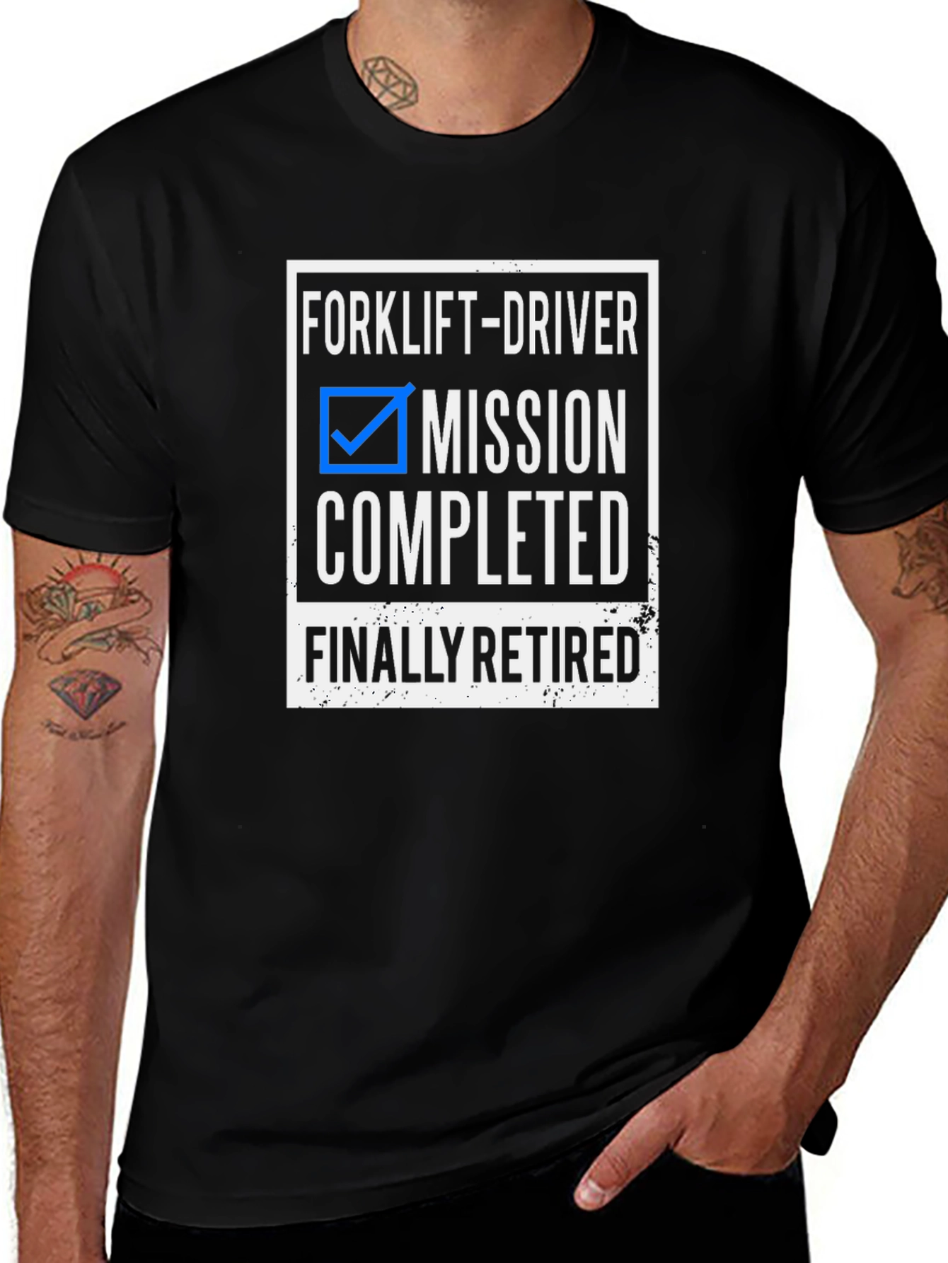 Forklift Driver Retirement T-Shirt - Mission Completed