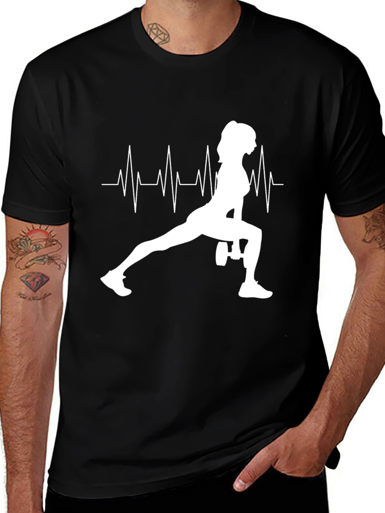 Workout Heartbeat Tee - Fitness Motivation Shirt