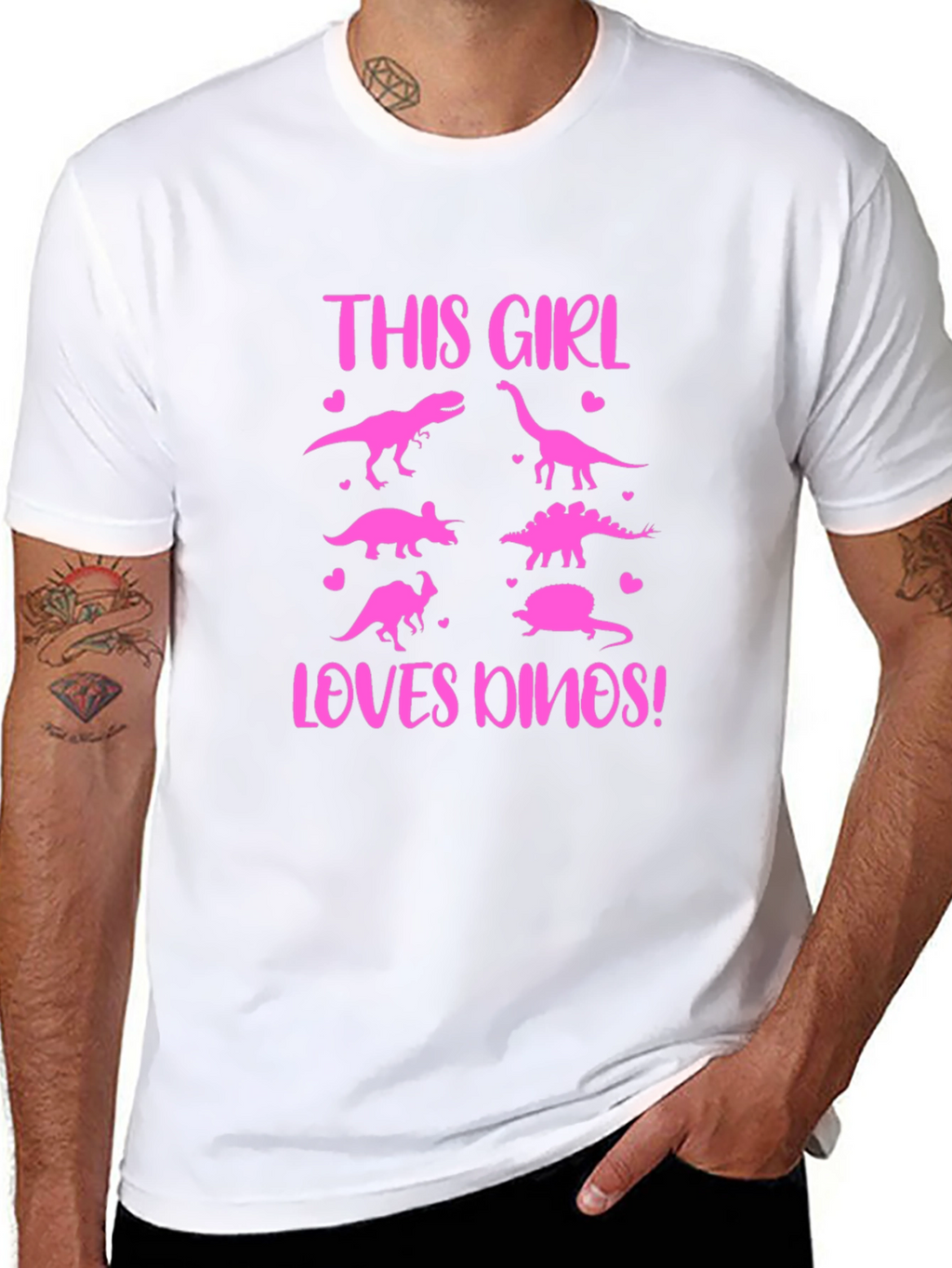 This Girl Loves Dinos T-Shirt | Dinosaur Lover Tee