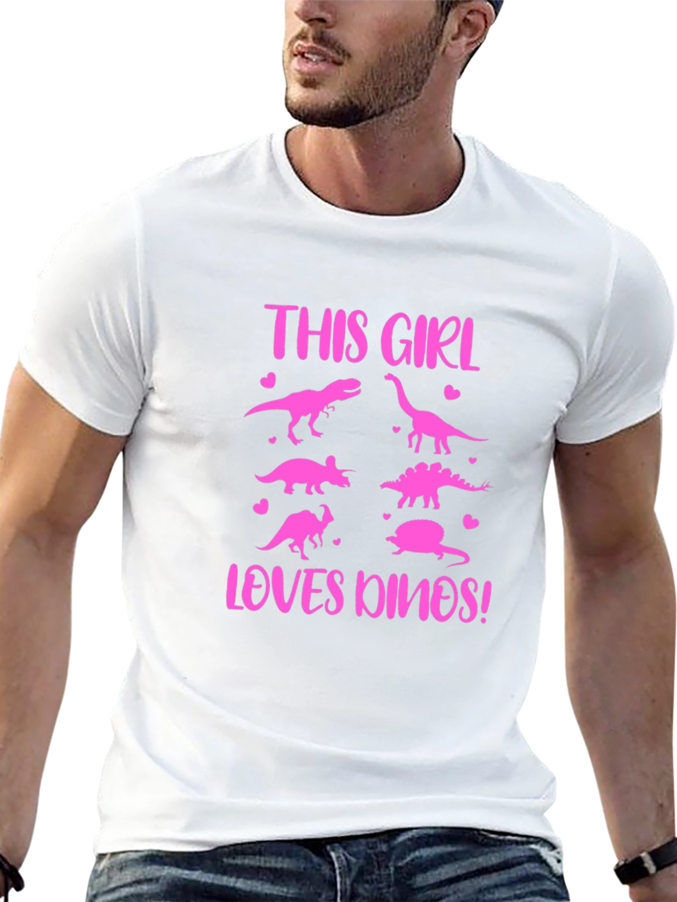 This Girl Loves Dinos T-Shirt | Dinosaur Lover Tee