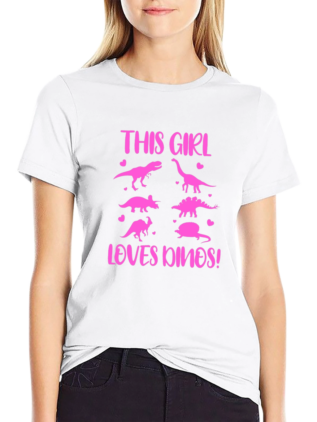 This Girl Loves Dinos T-Shirt | Dinosaur Lover Tee