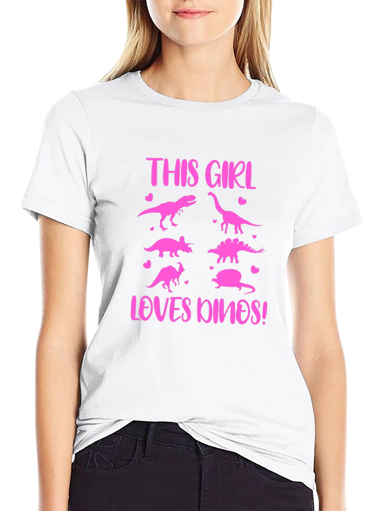 This Girl Loves Dinos T-Shirt | Dinosaur Lover Tee
