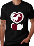 Horse Lover T-Shirt: Heart Silhouette Design
