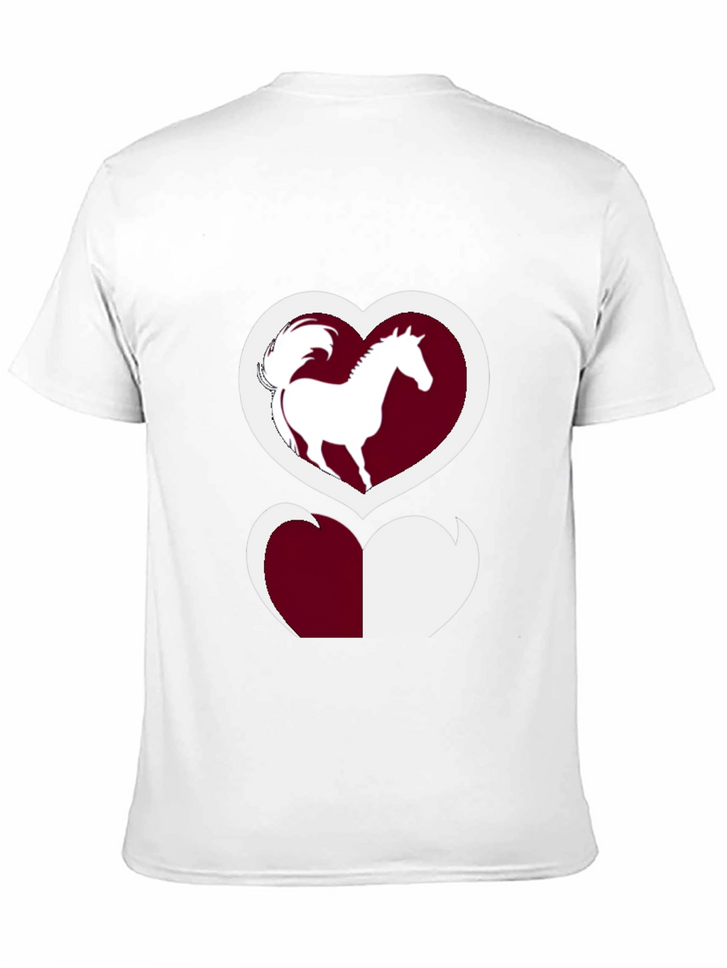 Horse Lover T-Shirt: Heart Silhouette Design