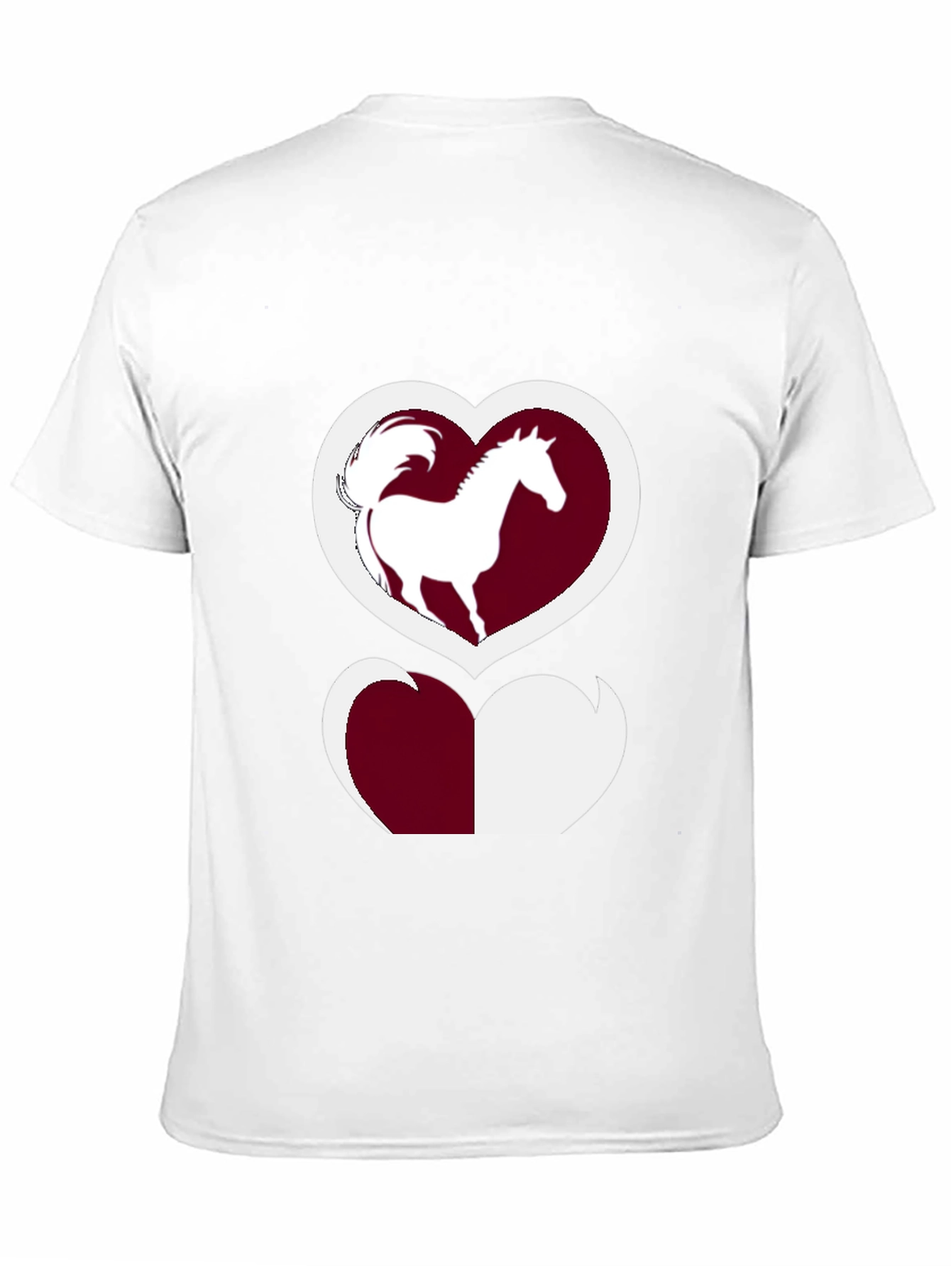 Horse Lover T-Shirt: Heart Silhouette Design