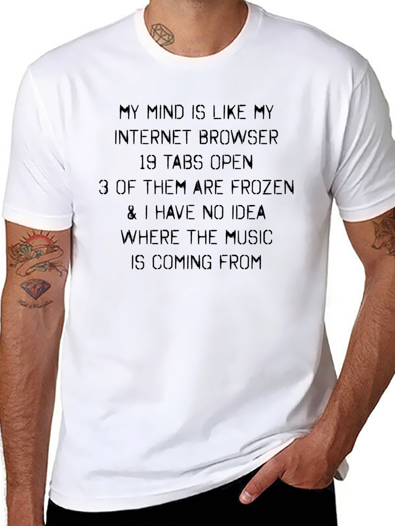 Mind Like Browser T-Shirt - Funny Graphic Tee