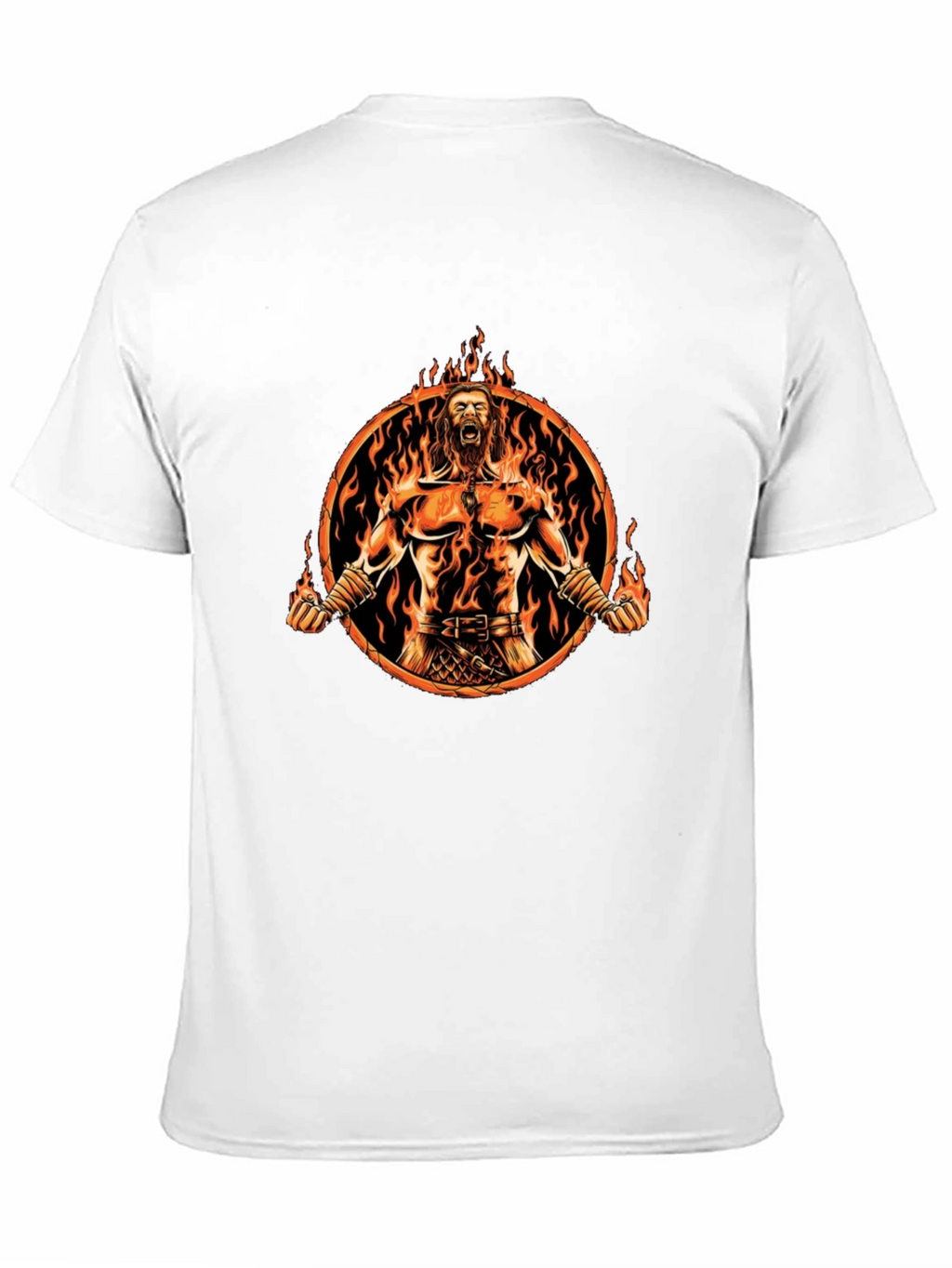 Flaming Warrior Graphic T-Shirt