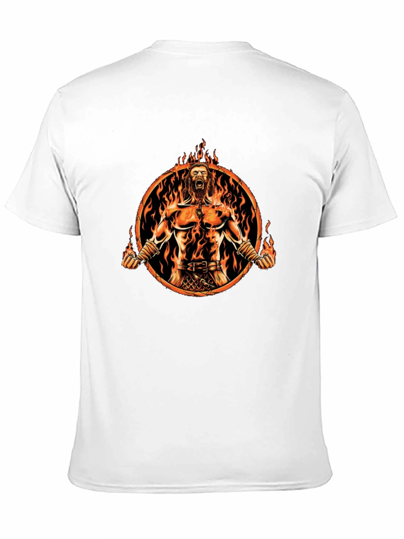 Flaming Warrior Graphic T-Shirt