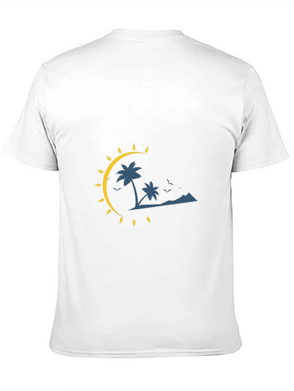Tropical Palm Tree Graphic Black Tee