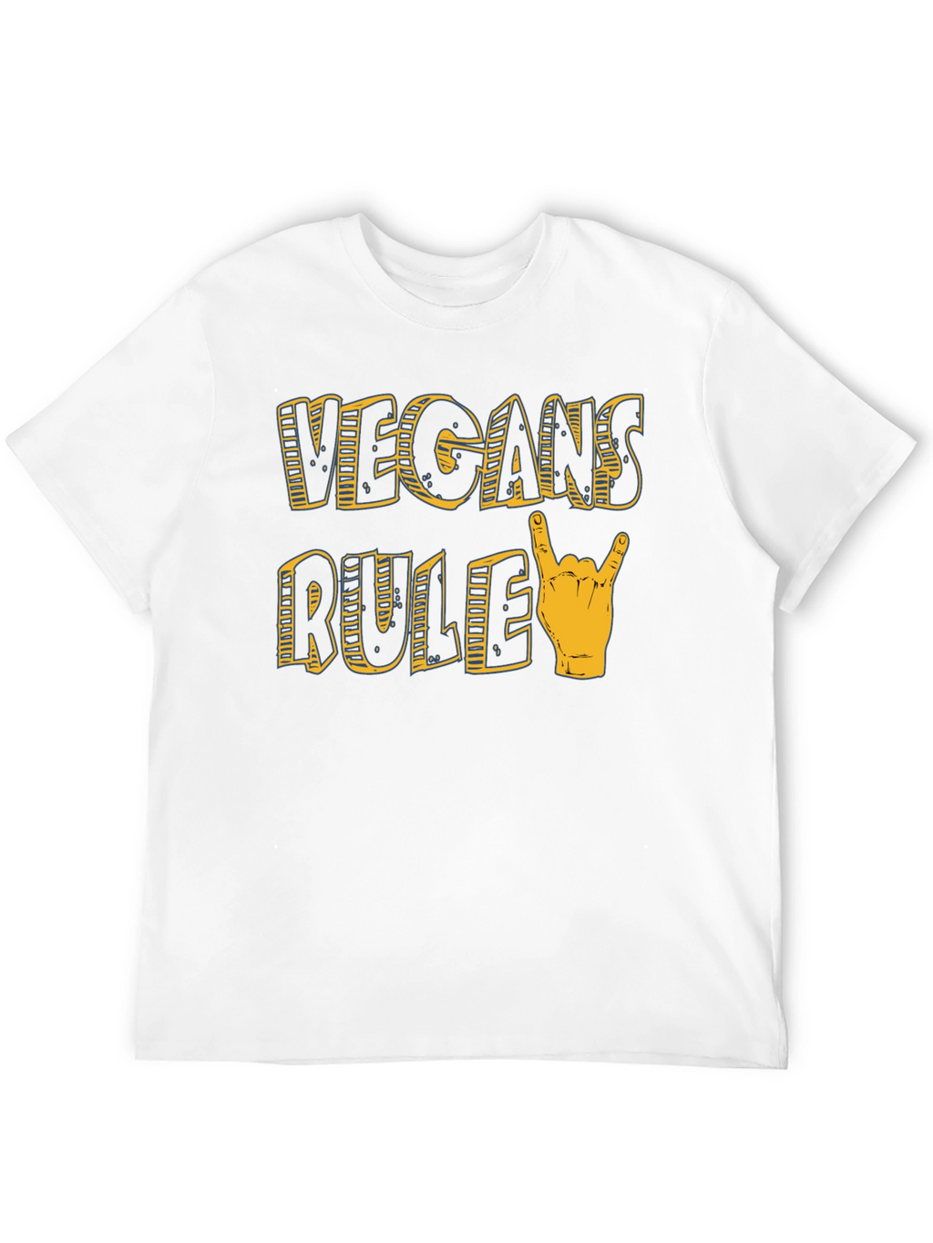 Vegans Rule Graphic T-Shirt - Black