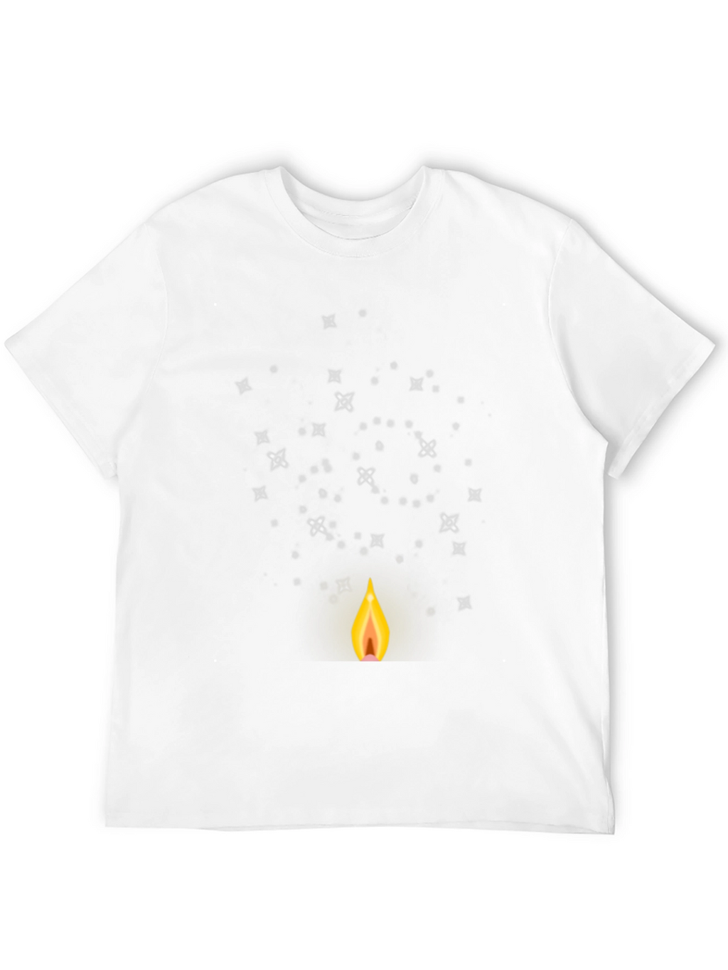 Mens Black Graphic Tee - Candle & Stars Design