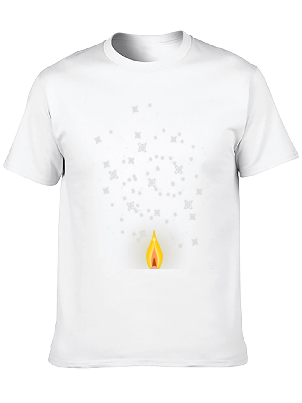 Mens Black Graphic Tee - Candle & Stars Design