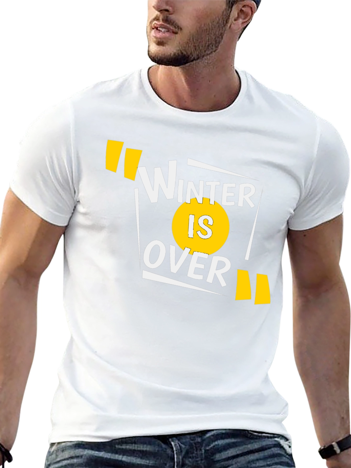 Winter is Over Graphic Tee - Black Cotton T-Shirt