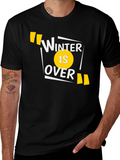 Winter is Over Graphic Tee - Black Cotton T-Shirt