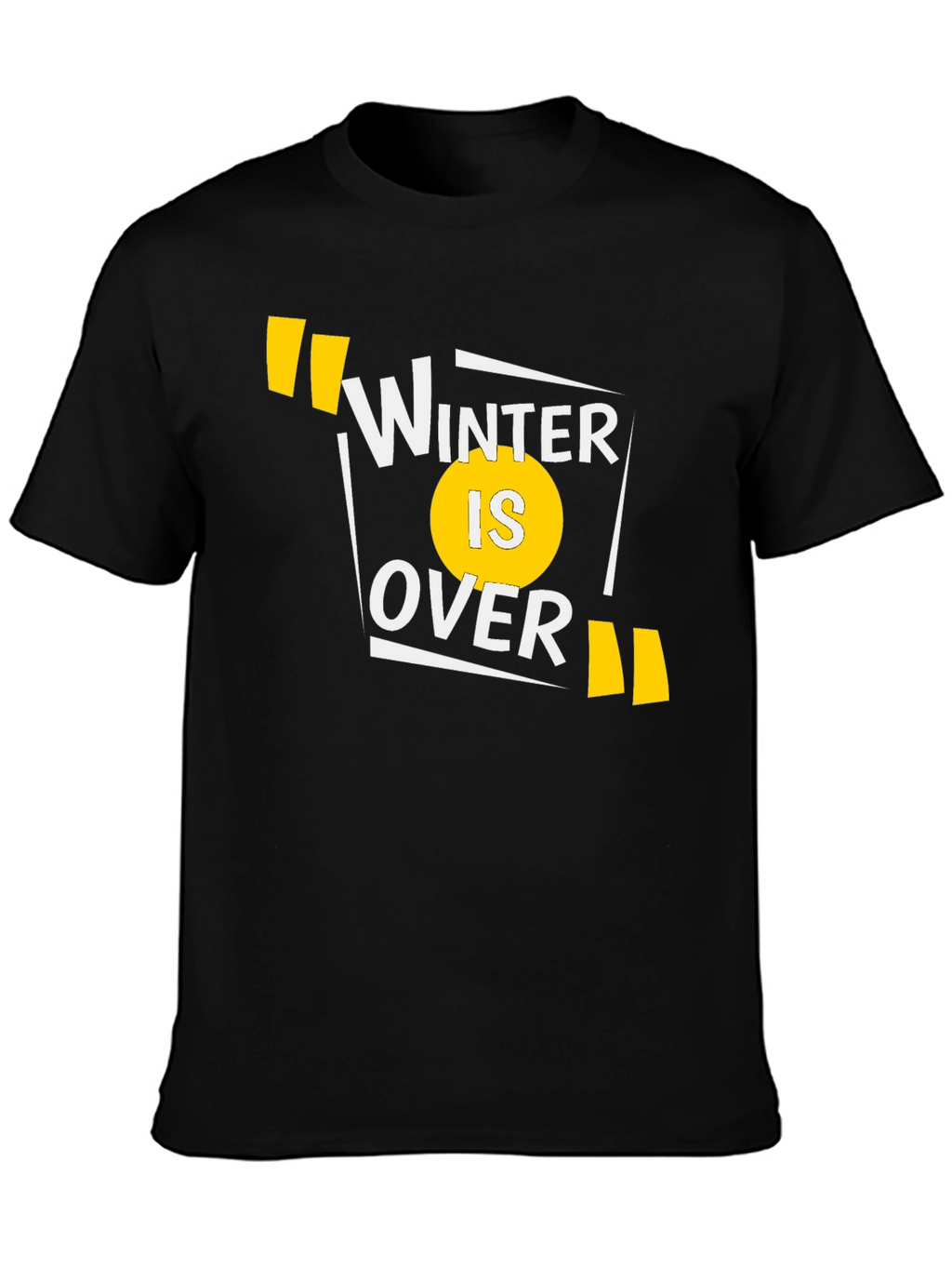 Winter is Over Graphic Tee - Black Cotton T-Shirt