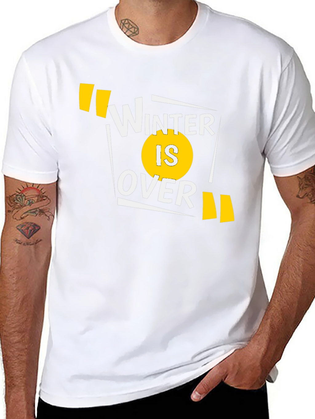 Winter is Over Graphic Tee - Black Cotton T-Shirt