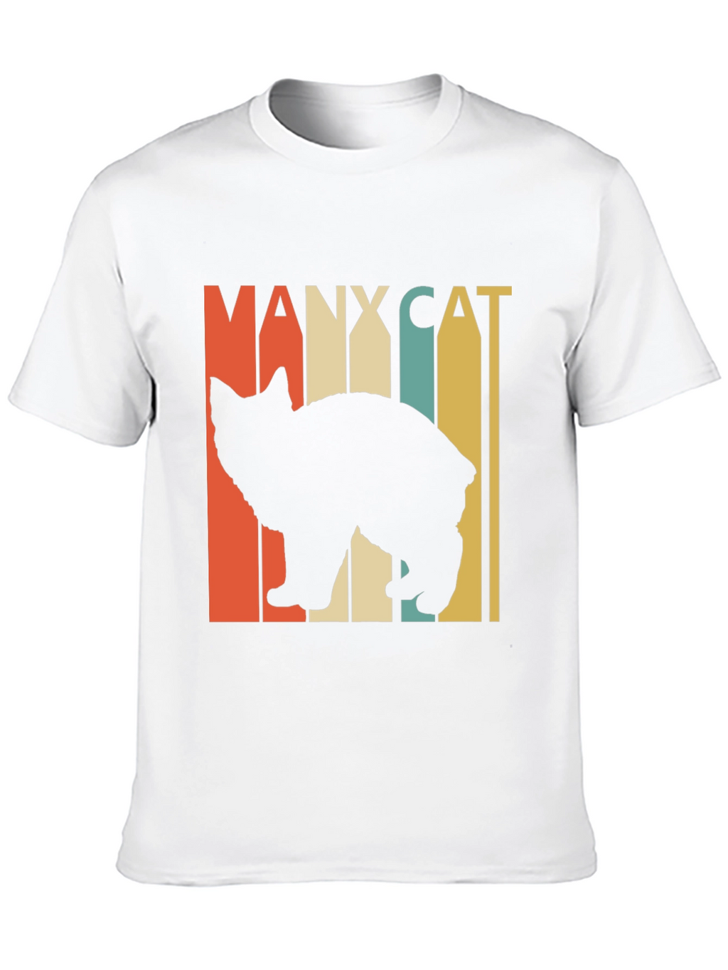 Manx Cat Retro Style T-Shirt