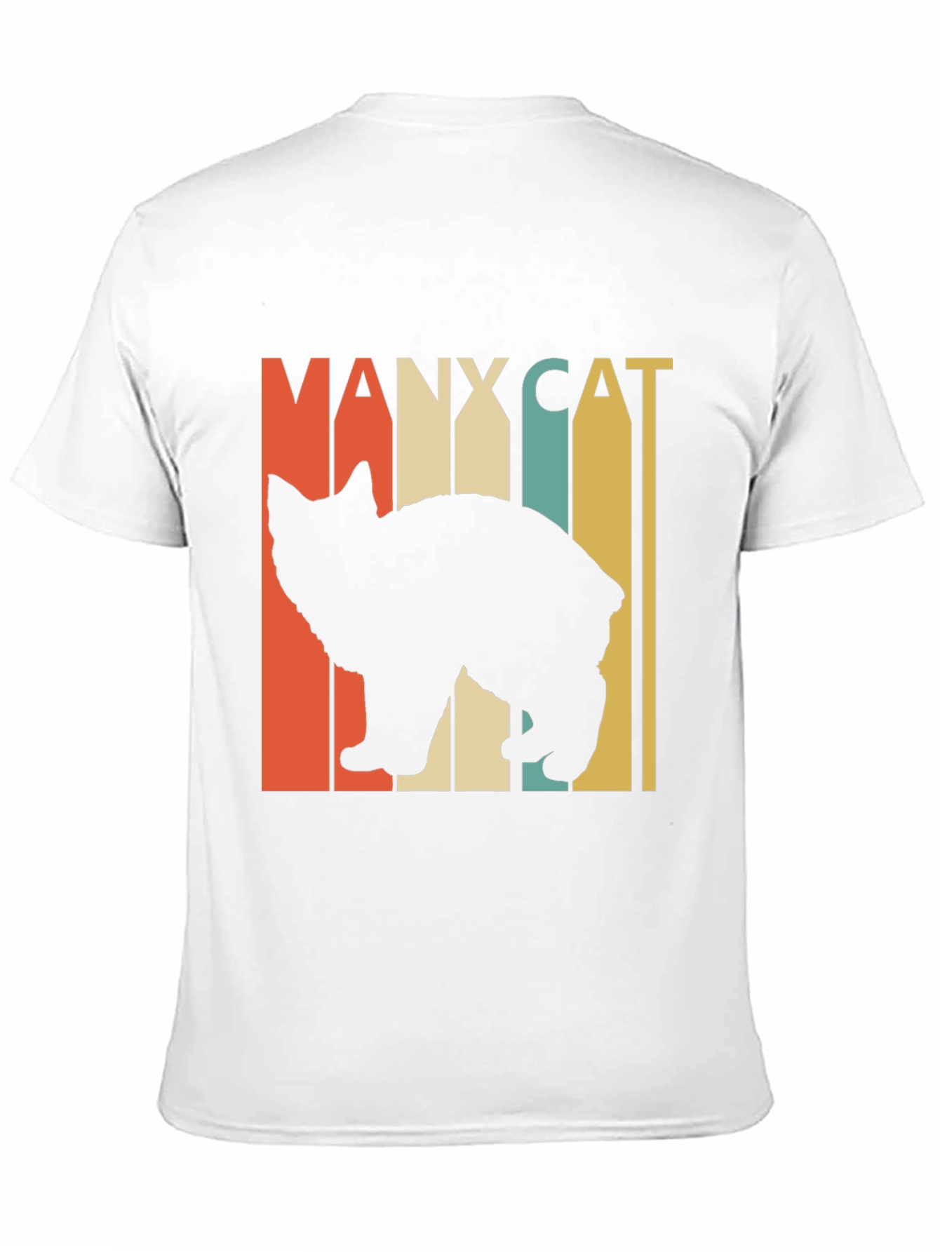 Manx Cat Retro Style T-Shirt