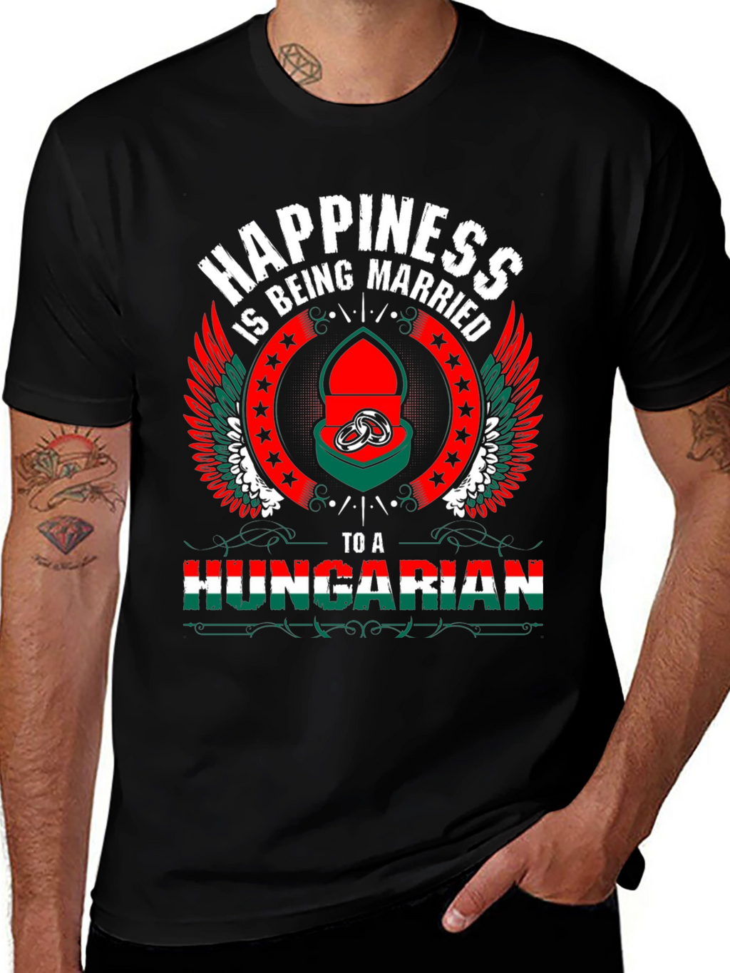 Hungarian Pride T-Shirt - Happiness is Being Married
