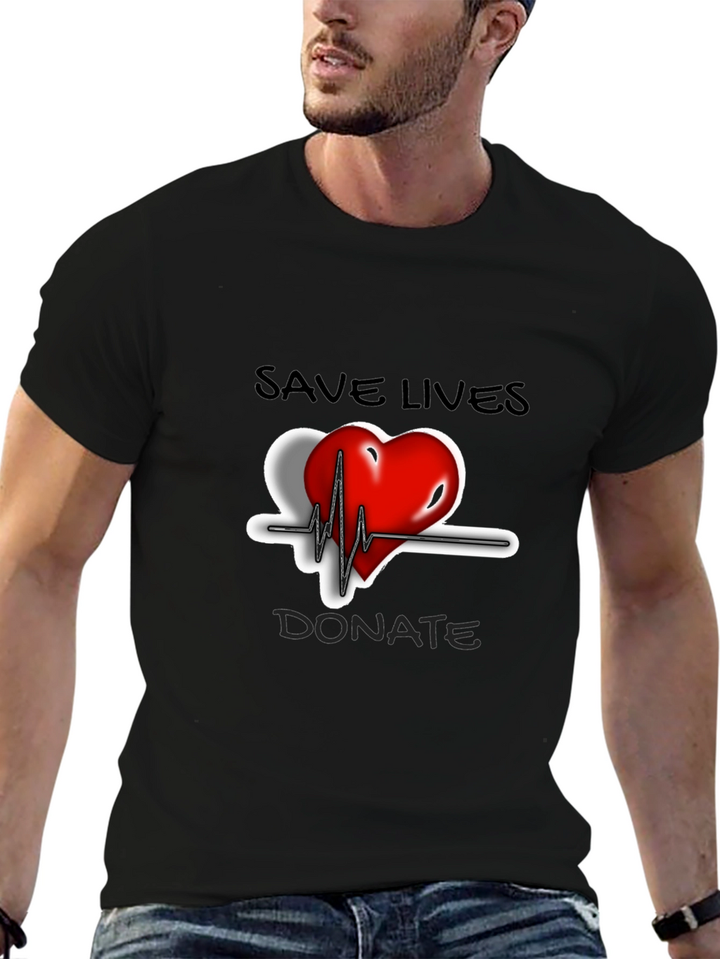 Save Lives Donate Heartbeat T-Shirt