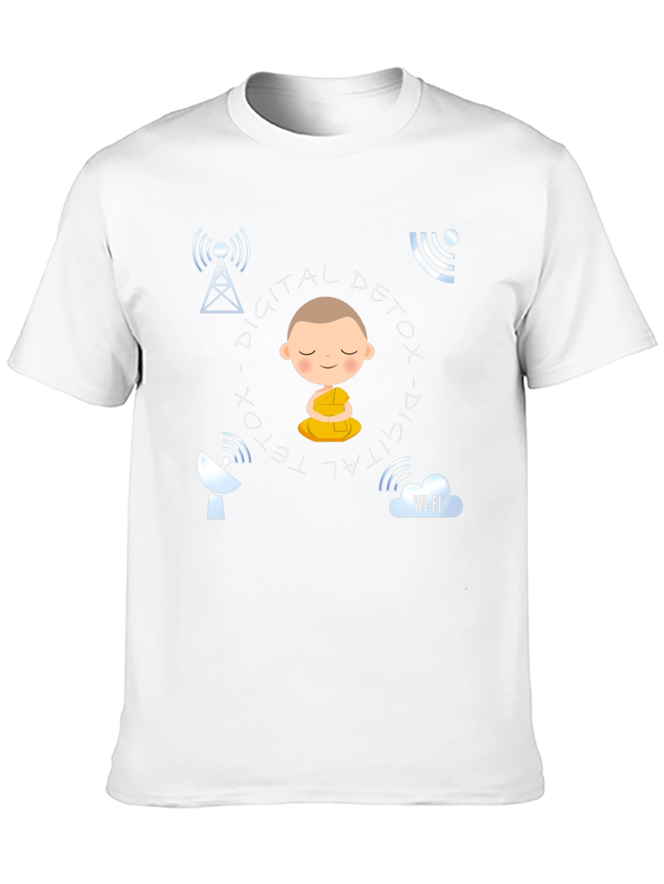 Digital Detox T-Shirt Meditation Design Relaxed Fit