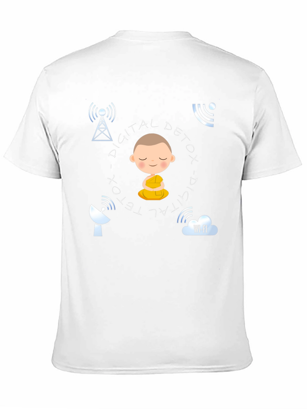 Digital Detox T-Shirt Meditation Design Relaxed Fit