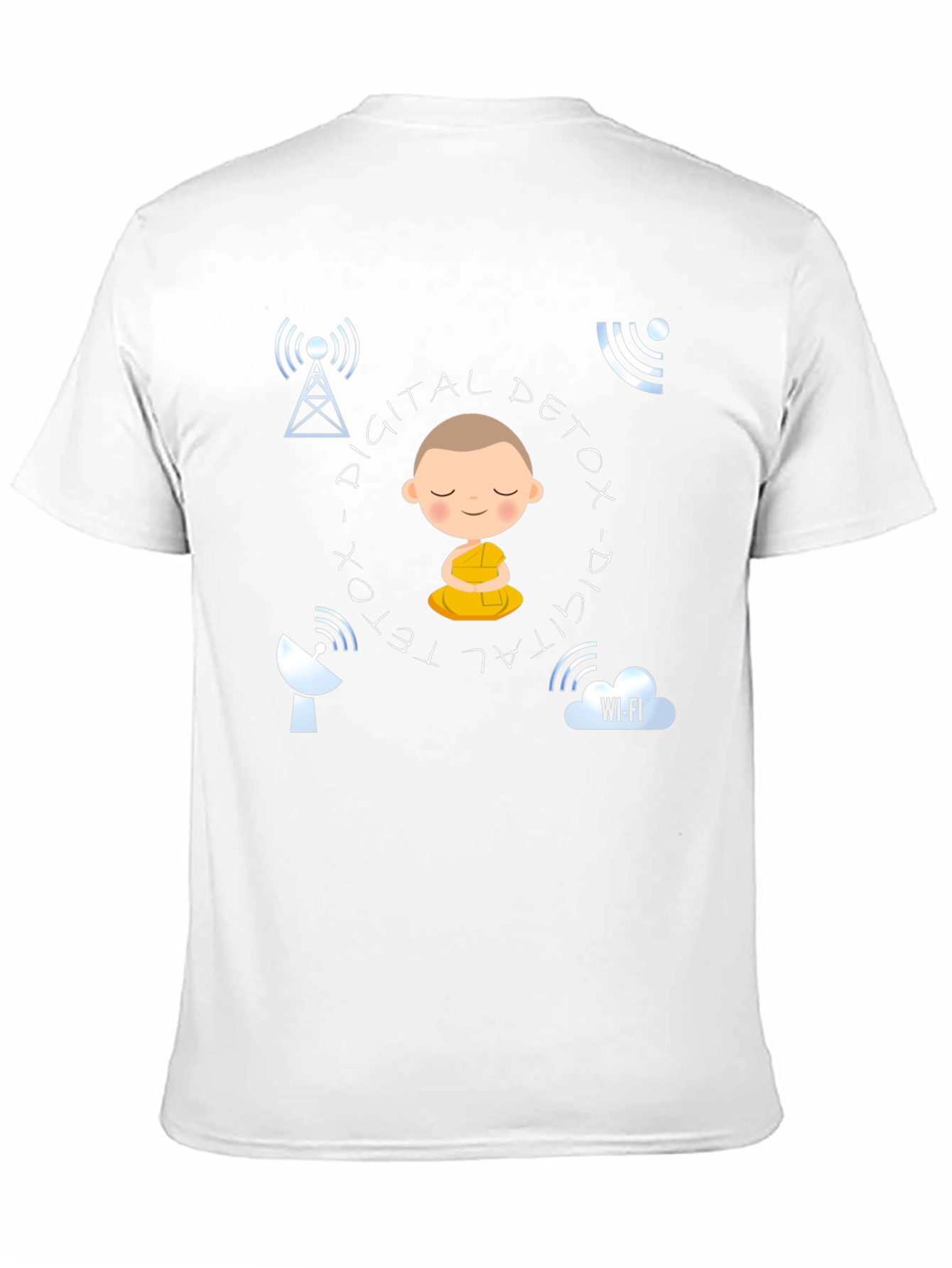 Digital Detox T-Shirt Meditation Design Relaxed Fit
