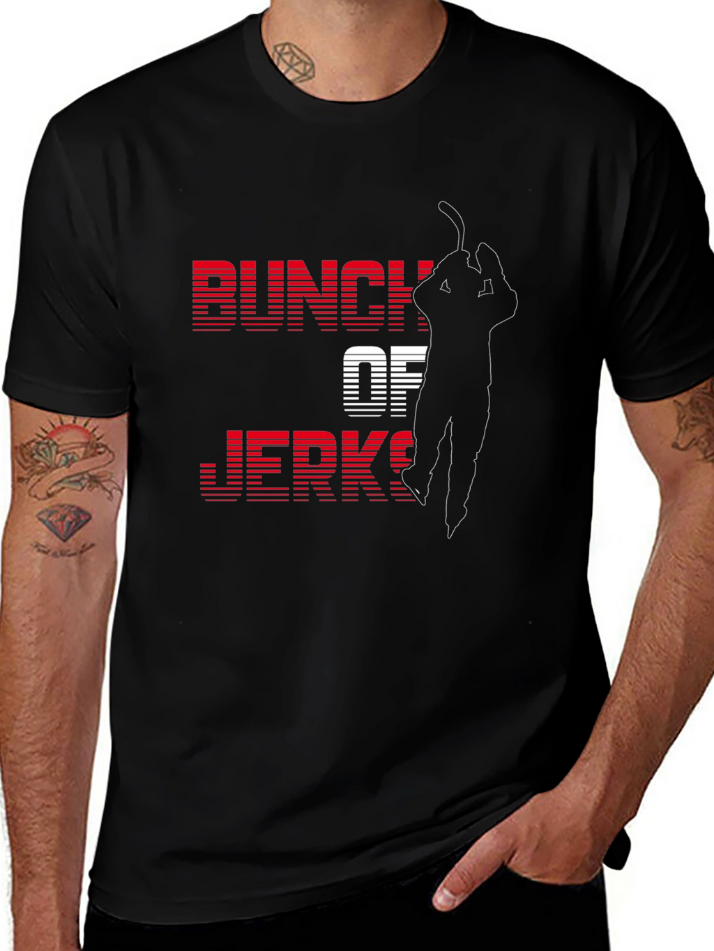 Bunch of Jerks Hockey T-Shirt - Black
