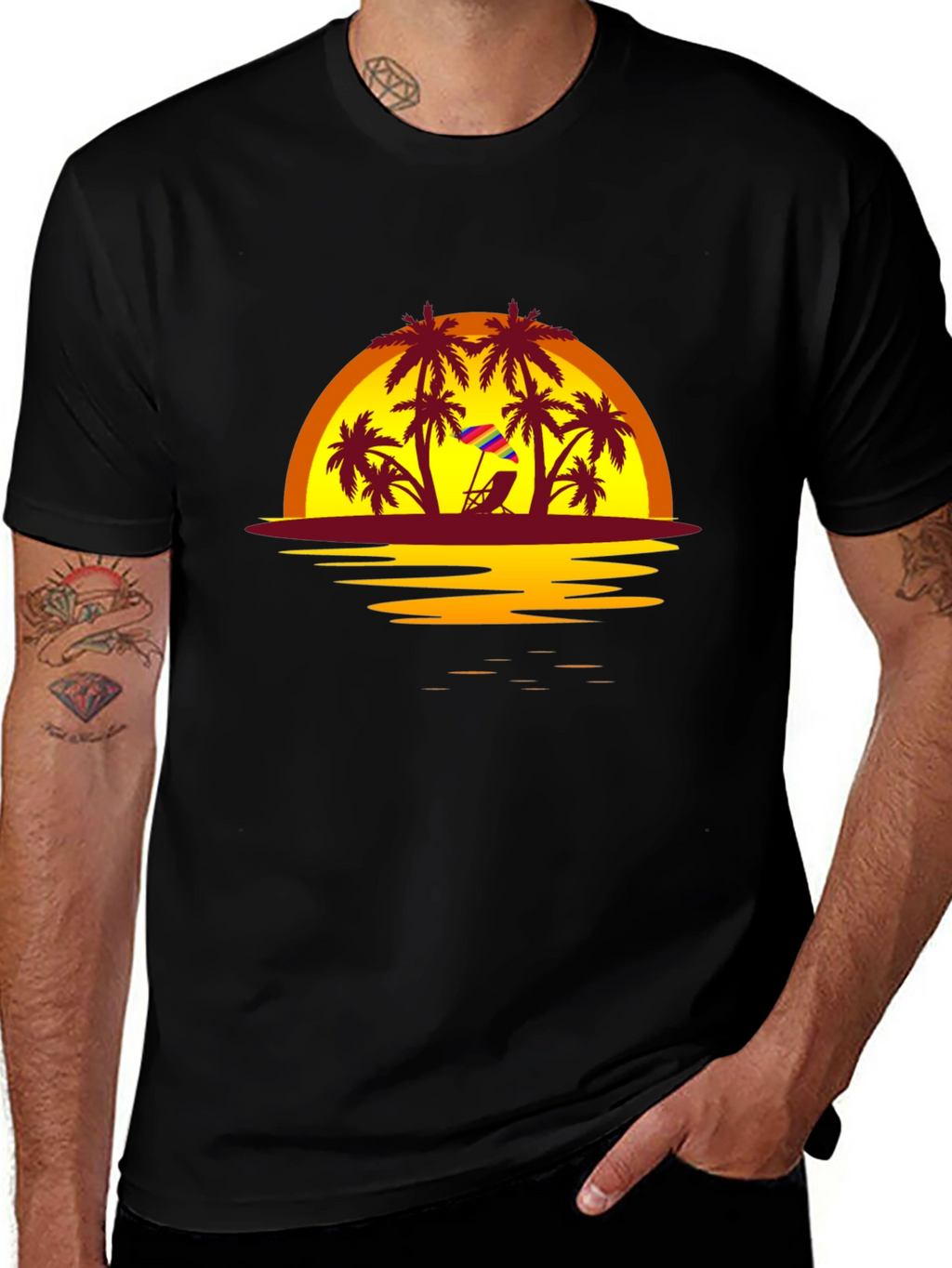 Tropical Sunset Beach T-Shirt