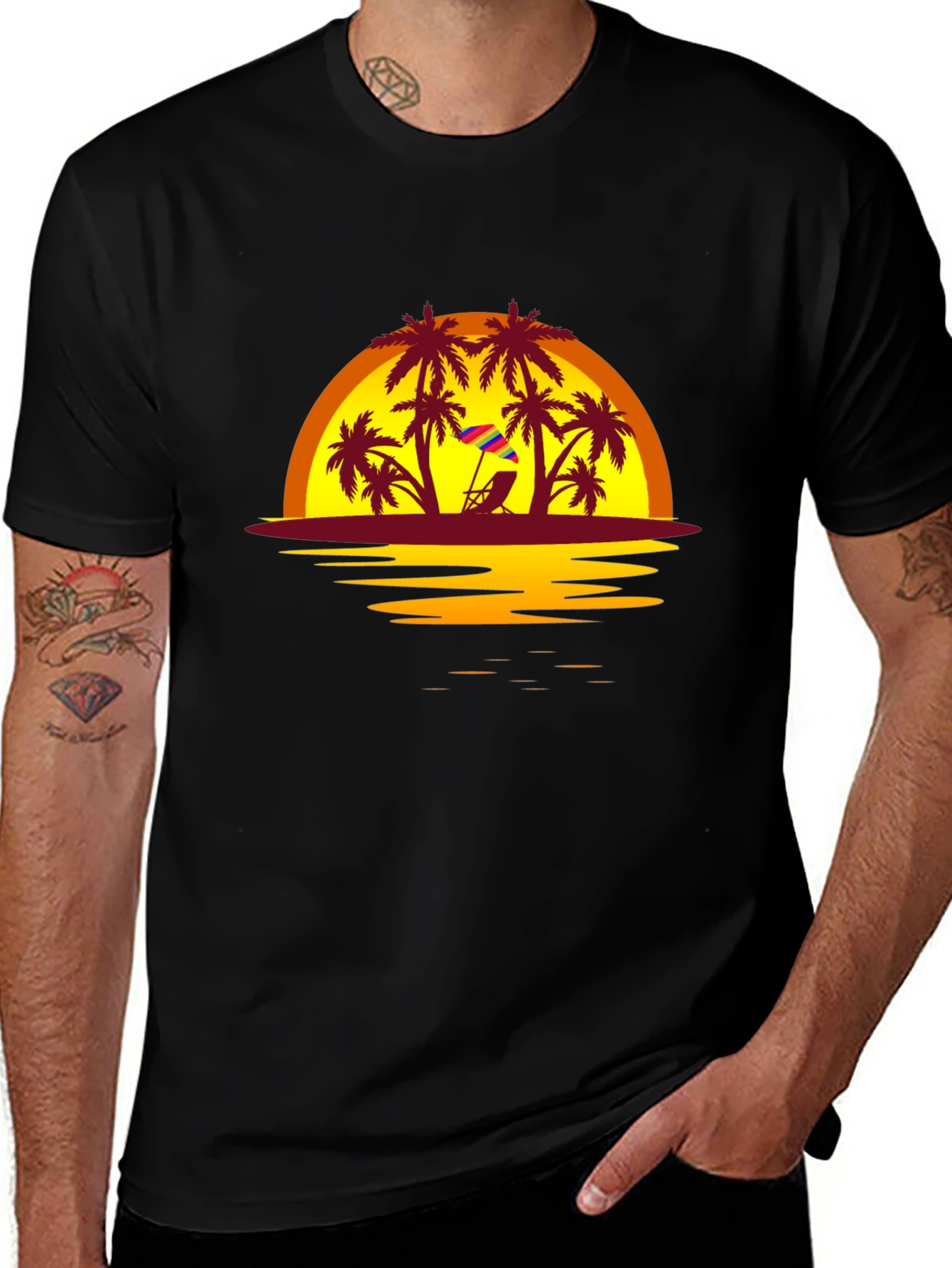 Tropical Sunset Beach T-Shirt