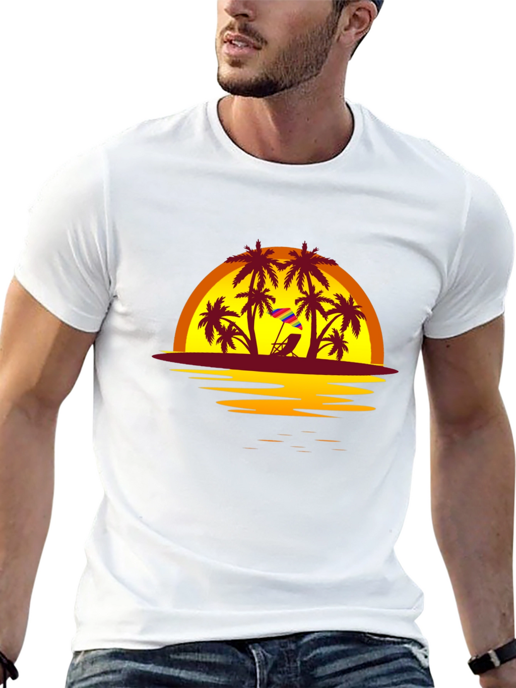 Tropical Sunset Beach T-Shirt