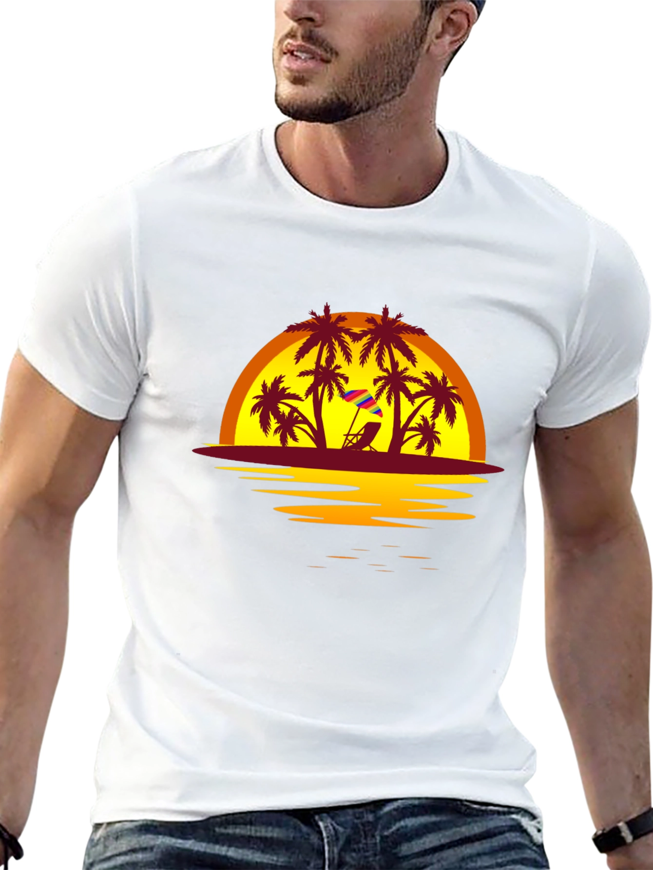 Tropical Sunset Beach T-Shirt