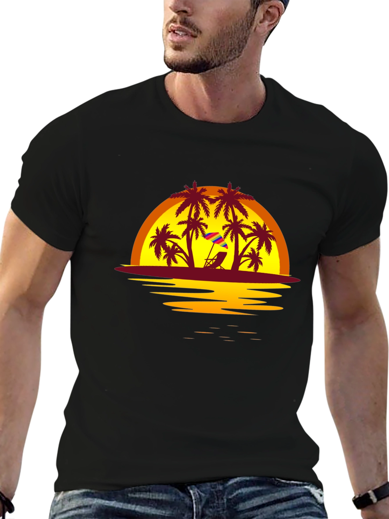 Tropical Sunset Beach T-Shirt