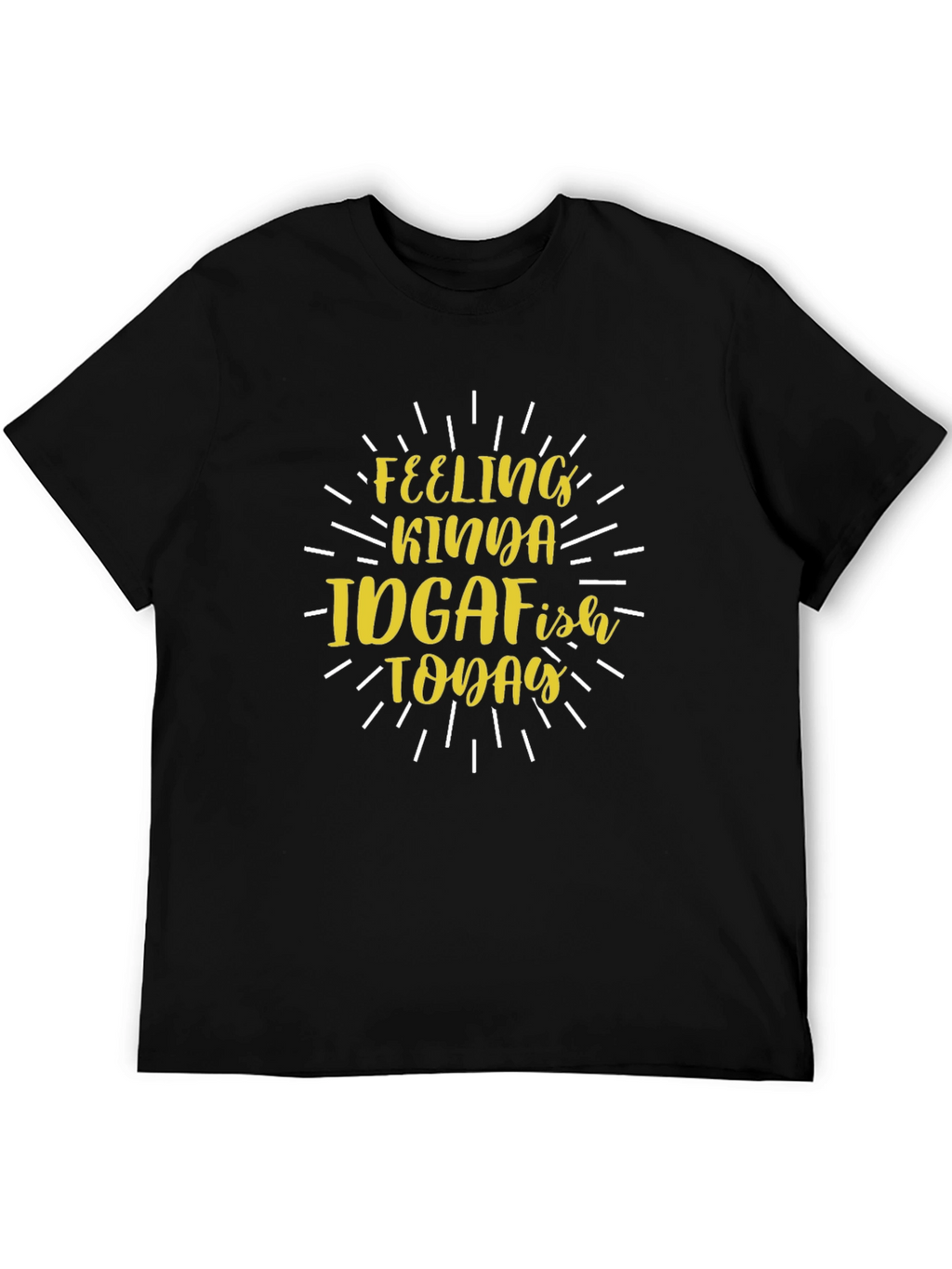 IDGAFish Today Graphic Tee - Black Cotton T-Shirt
