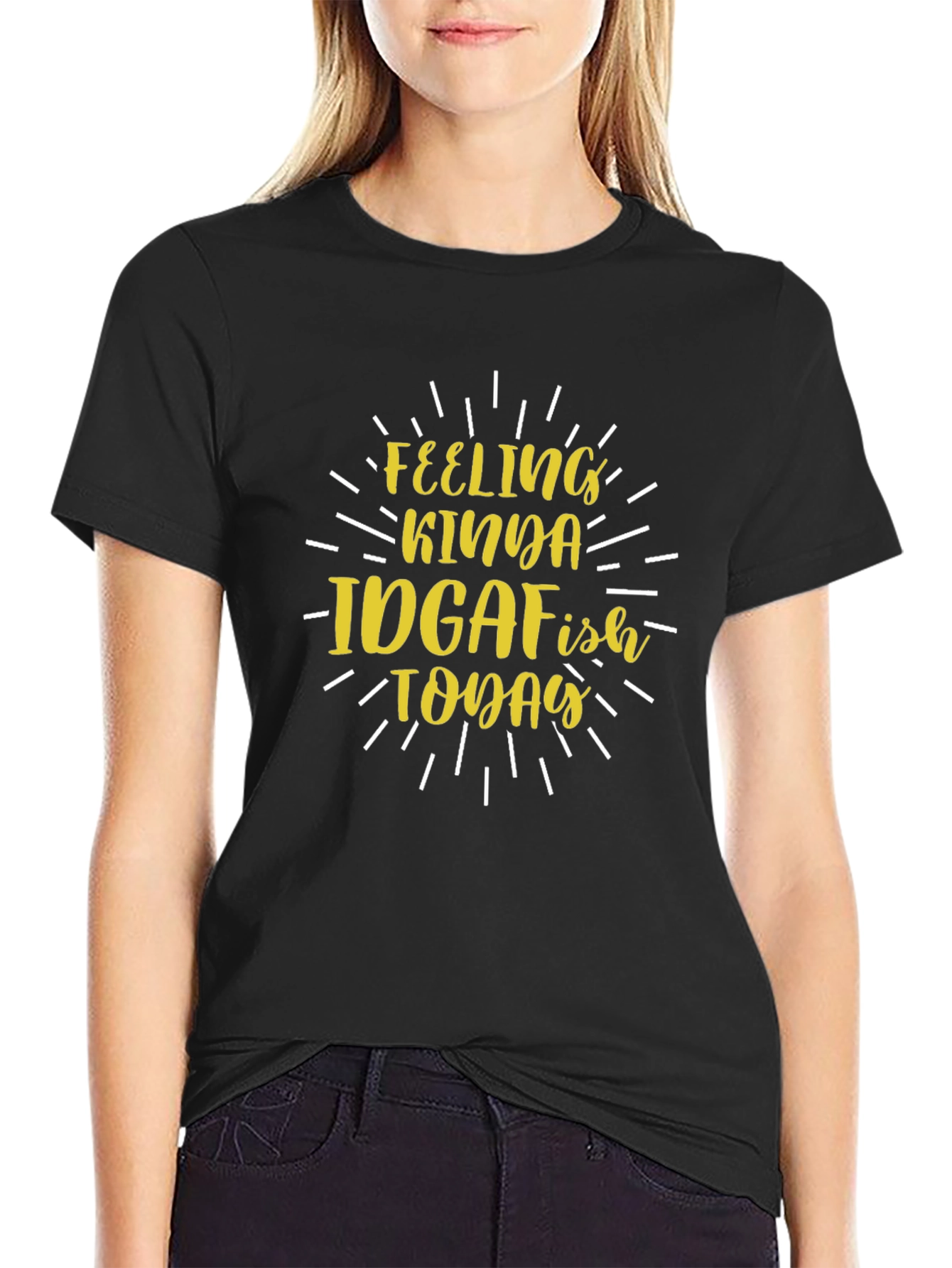 IDGAFish Today Graphic Tee - Black Cotton T-Shirt