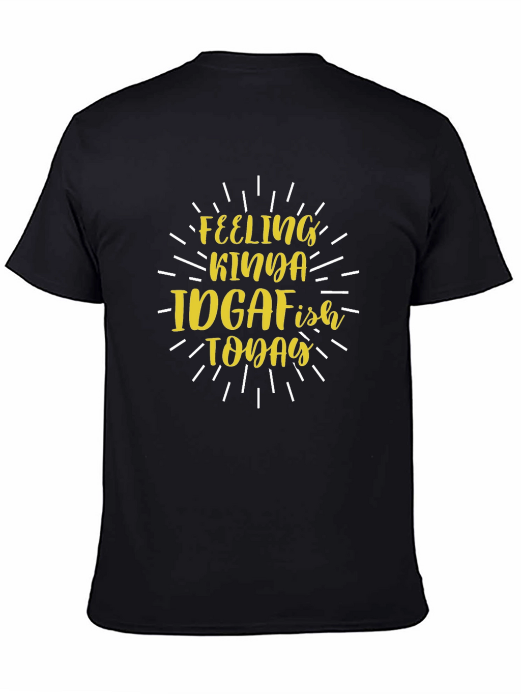 IDGAFish Today Graphic Tee - Black Cotton T-Shirt
