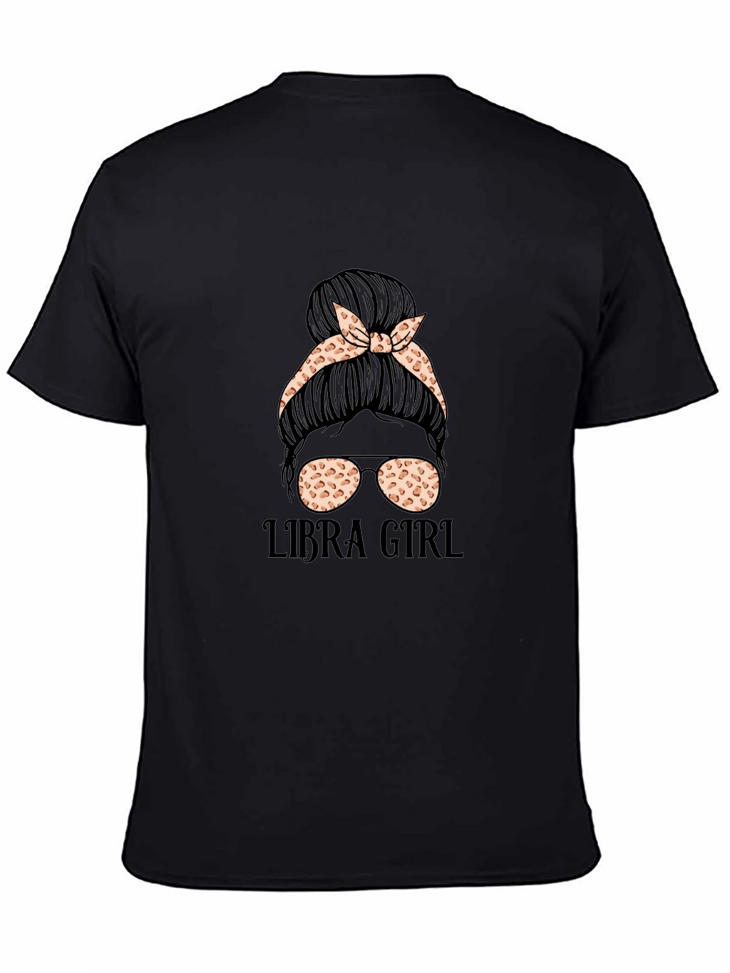 Libra Girl Messy Bun T-Shirt - Zodiac Tee