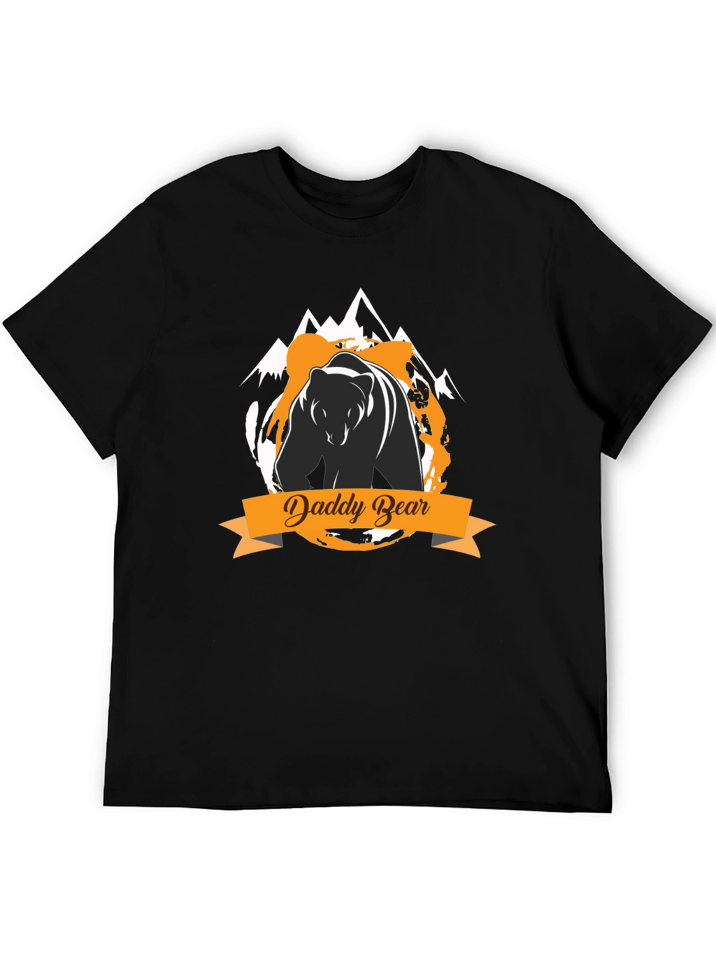 Daddy Bear Graphic Tee - Black Cotton T-Shirt