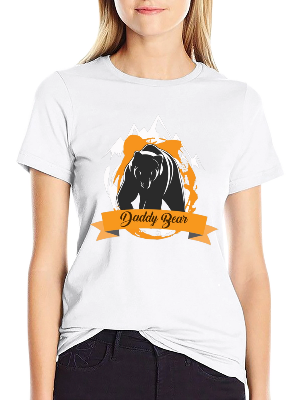 Daddy Bear Graphic Tee - Black Cotton T-Shirt