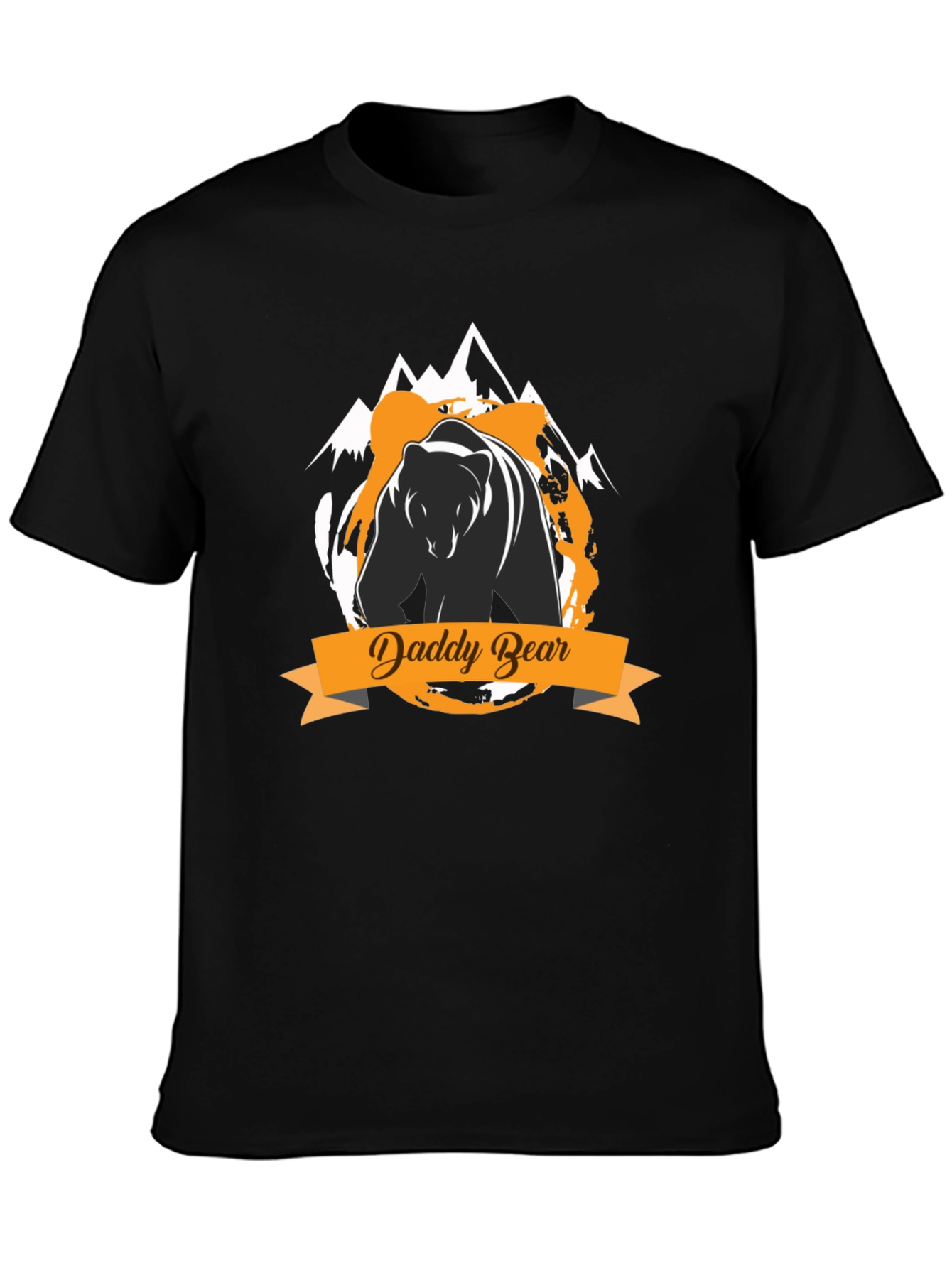 Daddy Bear Graphic Tee - Black Cotton T-Shirt